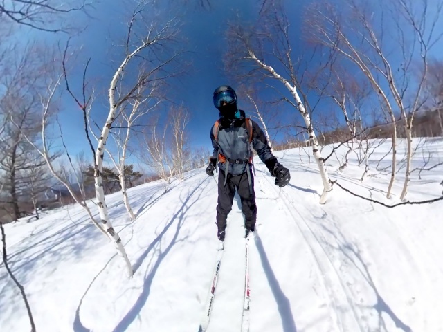 林間滑走するTCさん