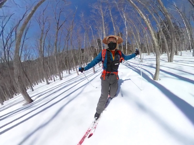 シャーベット雪のターンには気合が必要でした