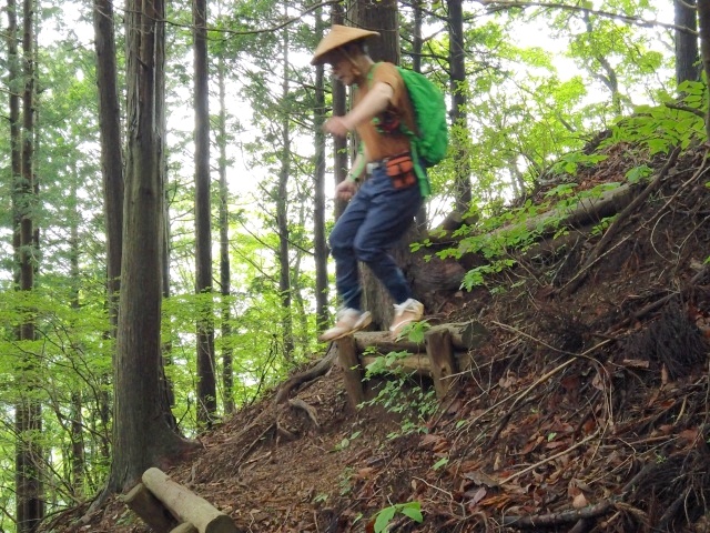 ダイナミックに下る例