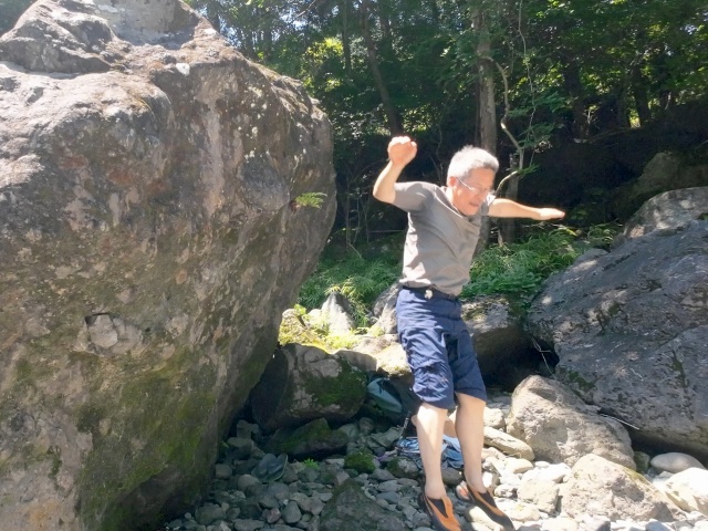 前向き着地、成功