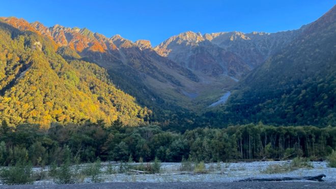 上高地でお大名キャンプ