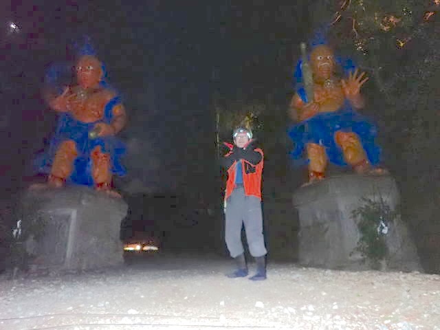 子ノ権現で敗退。初詣の時間帯が過ぎたので照明が落ちていた