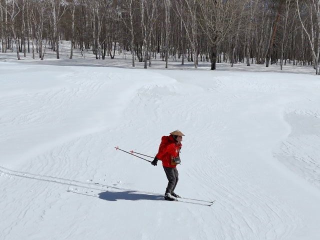 平らなところは推進滑走で